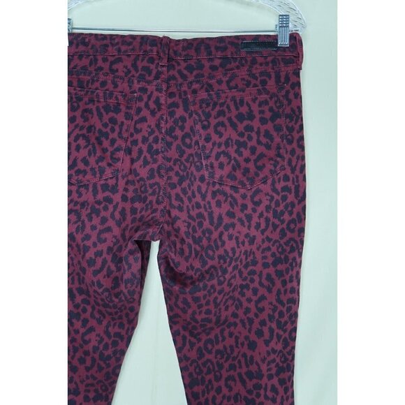 Social Standard by Sanctuary Ankle Pants Womens 12 Red Cheetah Print Skinny FIt - Picture 13 of 15